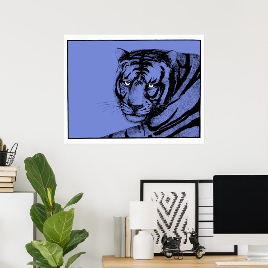 BLUE TIGER POSTER (Thuiskantoor)