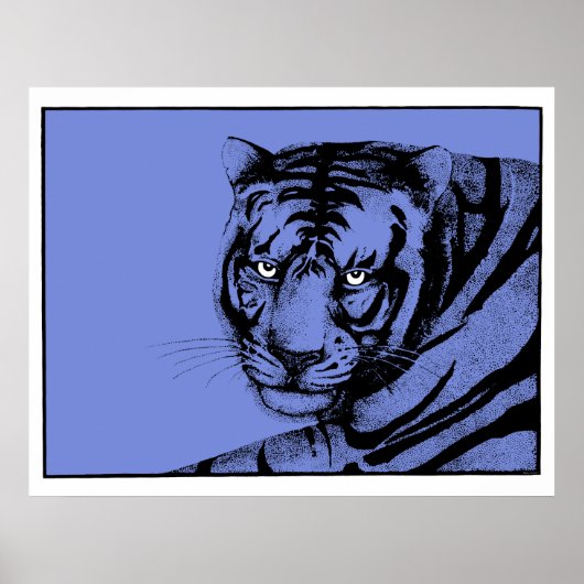 BLUE TIGER POSTER (Voorkant)