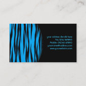 Blue Tiger Print Visitekaartje (Achterkant)