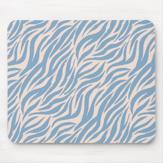 Blue Tiger Stripes Animal Pattern Muismat (Voorkant)