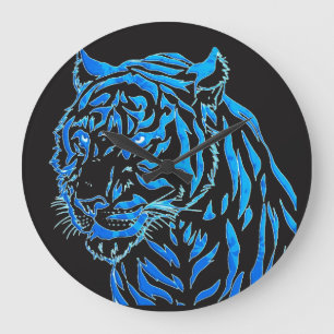 Blue Tiger Wall klok
