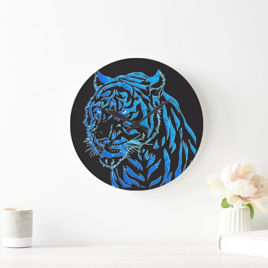 Blue Tiger Wall klok (Huis)