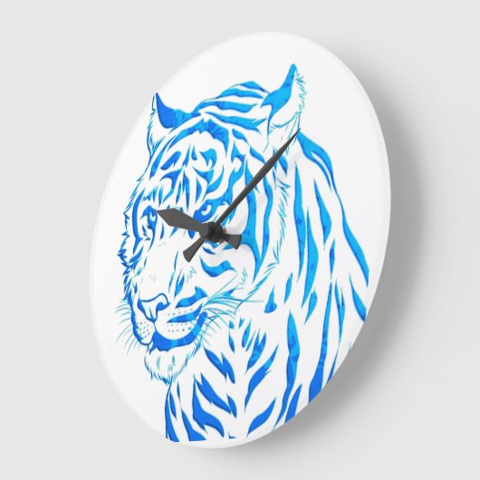 Blue Tiger Wall klok (Hoek)
