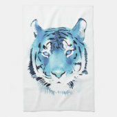 Blue Tiger Waterverf Animal Kitchen Towel Theedoek (Verticaal)
