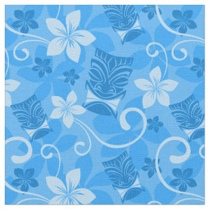 Blue Tiki Mmaskers Hawaiian Stof