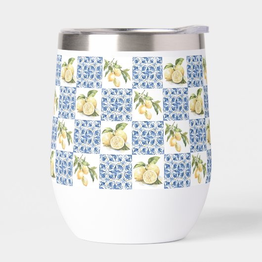 Blue Tile French Country Lemon Pattern (Links)