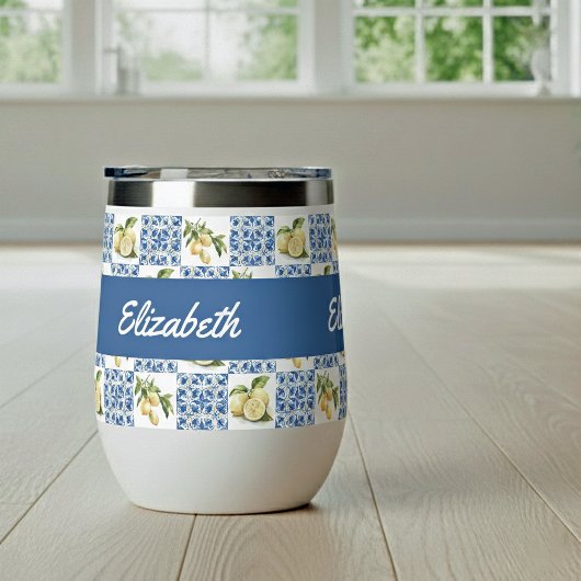 Blue Tile French Country Lemon Pattern Name