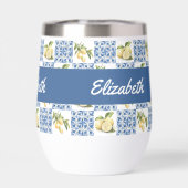 Blue Tile French Country Lemon Pattern Name (Achterkant)