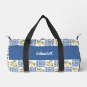 Blue Tile French Country Lemon Pattern Name Plunjezak (Voorkant)