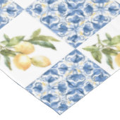 Blue Tile French Country Lemon Pattern Tafelkleed (Gekanteld)