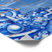 Blue tile mosaic of jesus, Portugal Poster (Hoek)