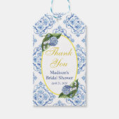 Blue Tile Party Favor Label Cadeaulabel (Voorkant)