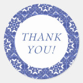 Blue Tile Thank You Sticker (Voorkant)
