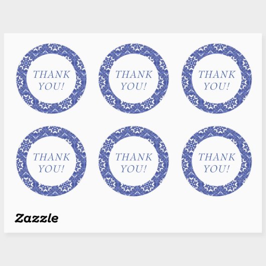 Blue Tile Thank You Sticker (Vel)