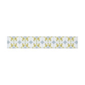 Blue Tile Watercolor French Country Lemon Pattern Uitnodigingen Wikkel (Vlak)
