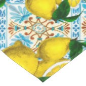 Blue tiles lemon Mediterranean Tafelkleed (Gekanteld)