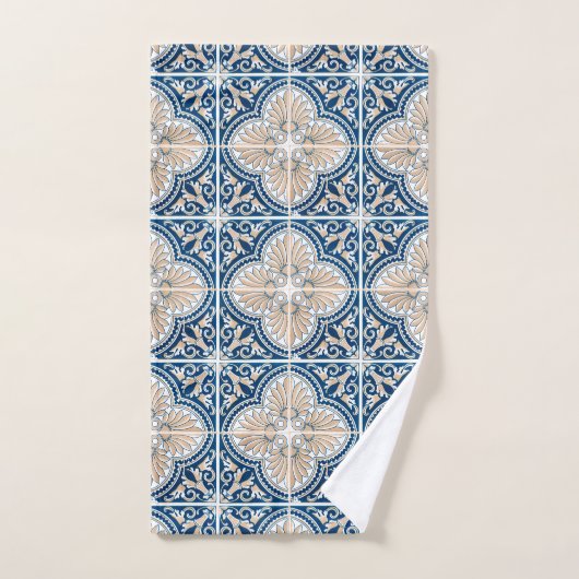 Blue tiles Mediterranean  Bad Handdoek (Handdoek)