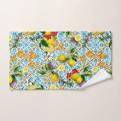 Blue tiles Mediterranean Floral  Bad Handdoek (Handdoek)