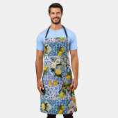Blue tiles Mediterranean Floral  Schort (Gedragen)