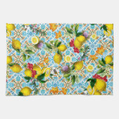 Blue tiles Mediterranean Floral  Theedoek (Horizontaal)