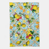 Blue tiles Mediterranean Floral  Theedoek (Verticaal)
