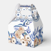 Blue Tiles Mediterranean Lemon Pattern Bedankdoosjes (Achterkant)