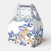 Blue Tiles Mediterranean Lemon Pattern Bedankdoosjes (Voorkant Zijde)