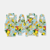 Blue Tiles Mediterranean Lemon Pattern Bedankdoosjes (Uitgevouwen)