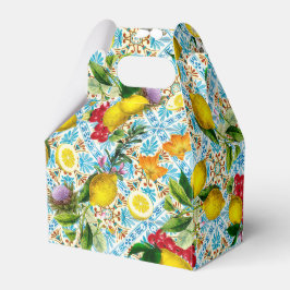 Blue Tiles Mediterranean Lemon Pattern Bedankdoosjes