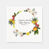 Blue Tiles Mediterranean Pattern Paper Napkin Servet (Voorkant)