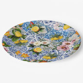 Blue Tiles Mediterranean Pattern Papieren Bordje (Gekanteld)