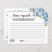 Blue Time capsule advies voor tweetalige baby kaar (Voorkant / Achterkant)
