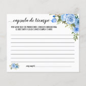 Blue Time capsule advies voor tweetalige baby kaar (Achterkant)