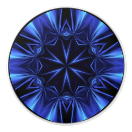 Blue Time Warp ~ Geïnspireerd door de melkweg Keramische Knop (Voorkant)