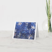 Blue Tinsel met Scratch Overlay Feestdagen Kaart (Achterkant)
