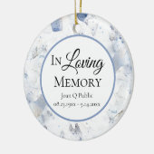 Blue Tint Anjer Waterverf Memorial Keepsake Keramisch Ornament (Links)