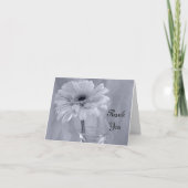 Blue Tinted Daisy Bridesmaid Dank je Bedankkaart (Voorkant)