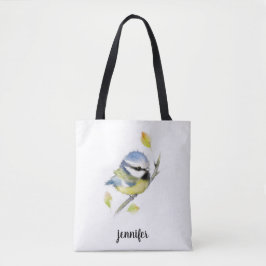 Blue tit Bird Canvas tas