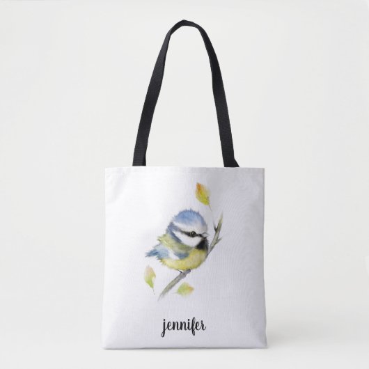 Blue tit Bird Canvas tas (Voorkant)