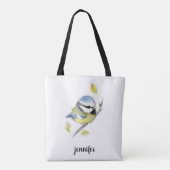 Blue tit Bird Canvas tas (Achterkant)