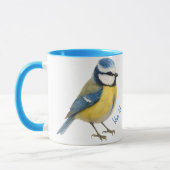 Blue Tit Bird Mug Nature Lover Gift Mok (Links)