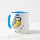 Blue Tit Bird Mug Nature Lover Gift Mok (Voorkant links)