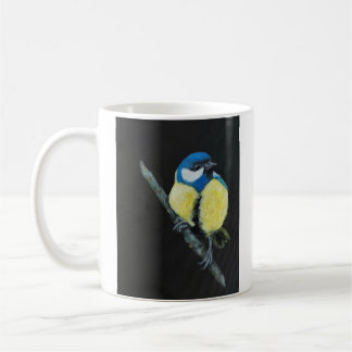 Blue Tit Bird on Branch Fine Art Mug Koffiemok