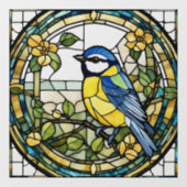 Blue Tit Faux Glas in lood Bluetit Bird Raamsticker (Vel)