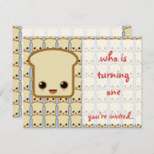 blue toast uitnodiging verjaardag (Voorkant / Achterkant)