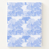 Blue Toile Animals Safari Chinoiserie Baby Boy Notitieboek (Achterkant)