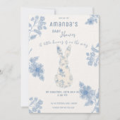 Blue toile Baby shower Kaart (Voorkant)