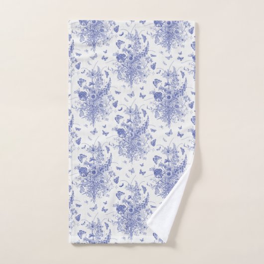 Blue Toile Bad Handdoek (Handdoek)