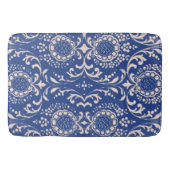Blue Toile Bathroom Rug. Badmat (Voorkant)