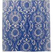 Blue Toile Bathroom Showgordijn Douchegordijn (Voorkant)